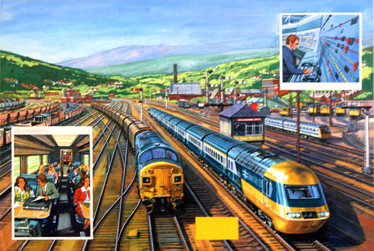 The Age of the Train (Original) by Harry Green at The Illustration Art Gallery