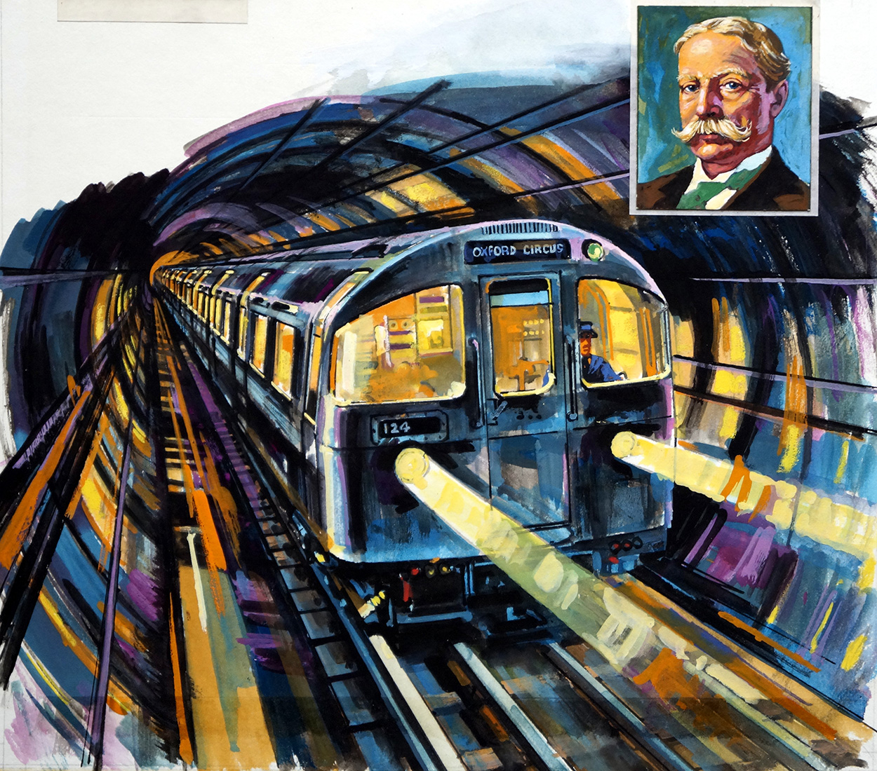 The Victoria Line - London Underground (Original) art by Harry Green Art at The Illustration Art Gallery