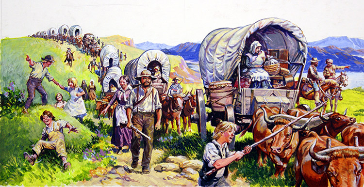 On The Oklahoma Trail (Original) by Harry Green at The Illustration Art Gallery