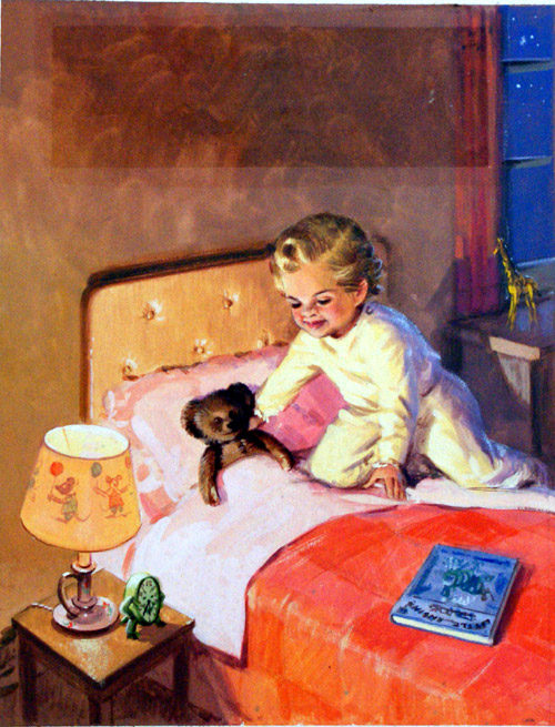 Bedtime Reading (Original) by Roger Hall at The Illustration Art Gallery