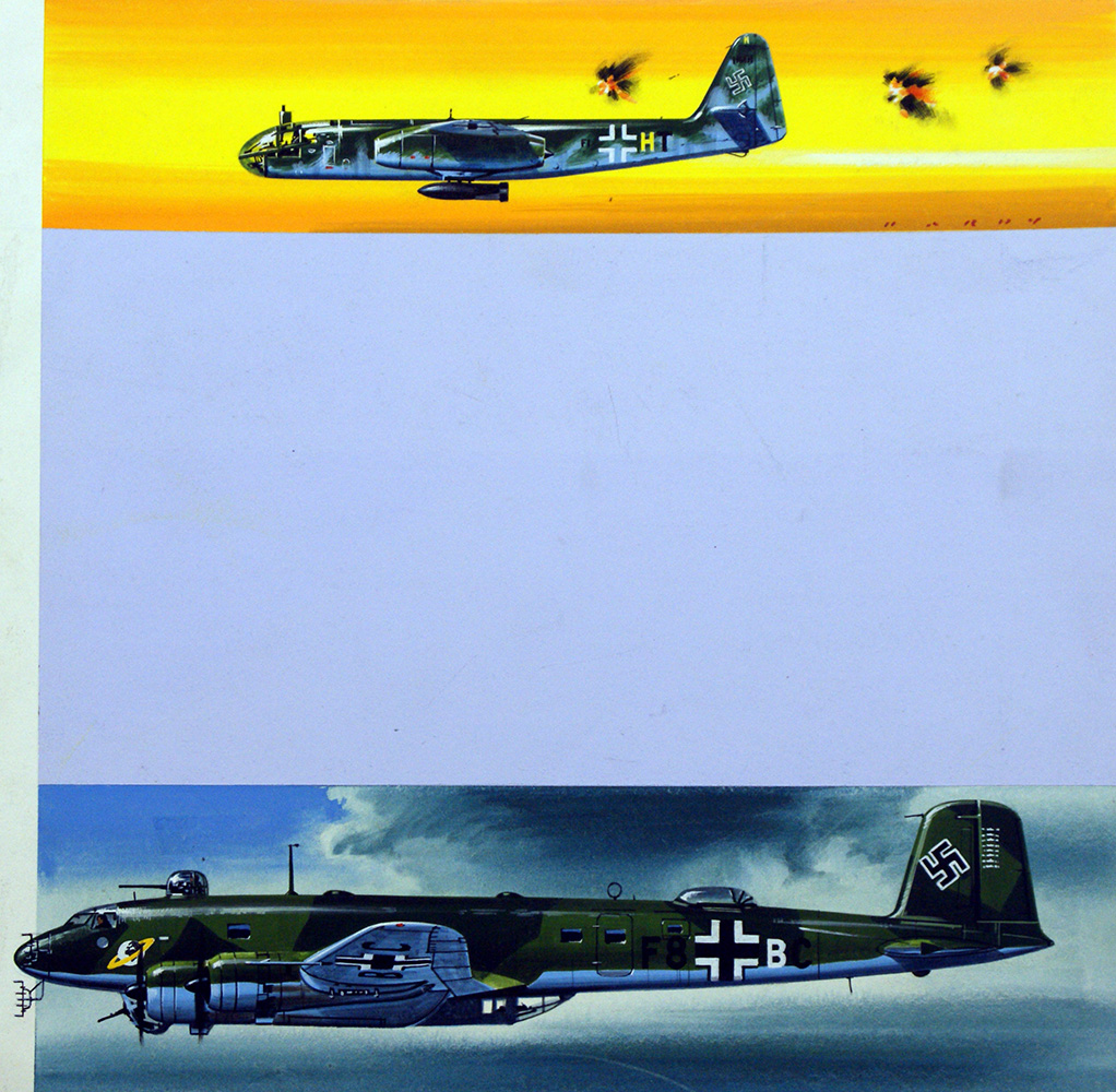 Into the Blue: German Aircraft of World War II (Original) (Signed) art by Air (Wilf Hardy) at The Illustration Art Gallery