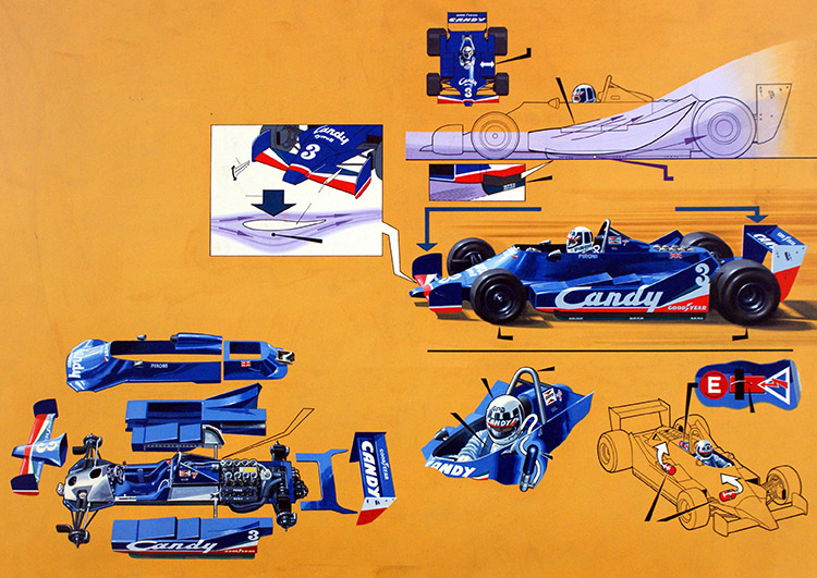 Formula 1 (Original) by Land (Wilf Hardy) at The Illustration Art Gallery