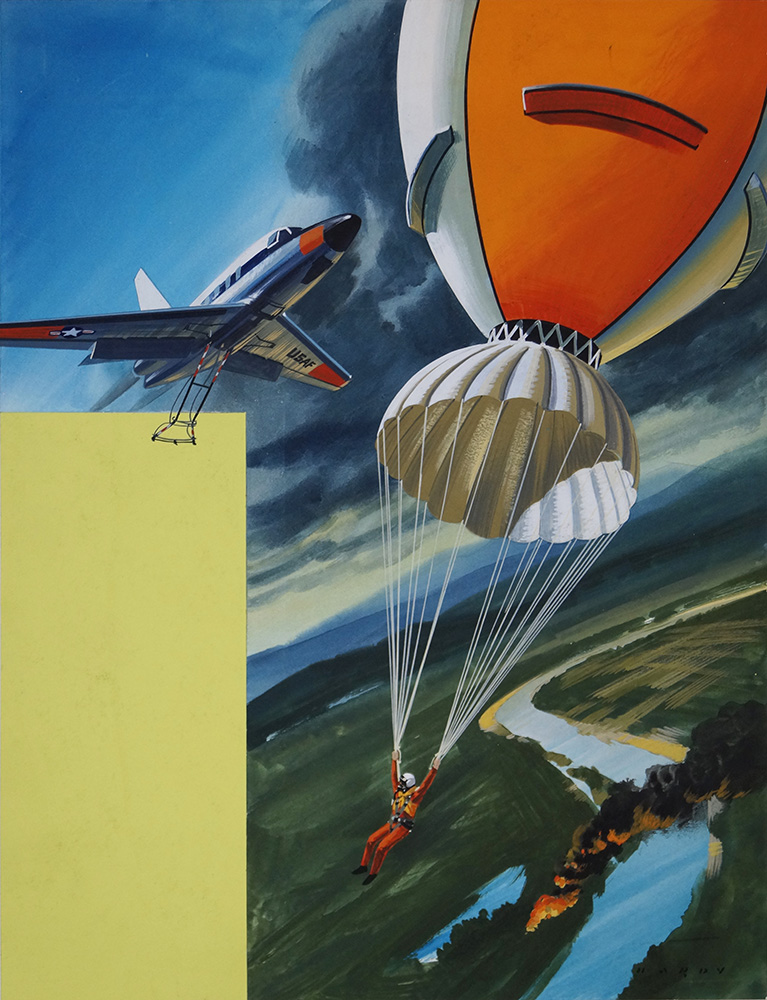 Mid-Air Rescue (Original) (Signed) art by Air (Wilf Hardy) at The Illustration Art Gallery