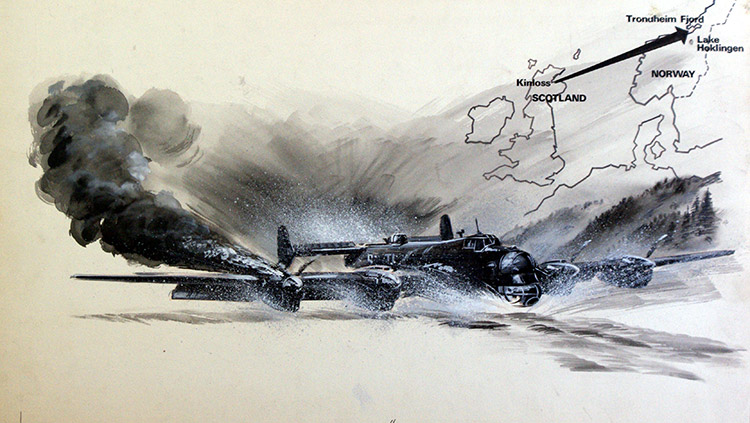 The Last Surviving Halifax Bomber from World War Two (Original) by Air (Wilf Hardy) at The Illustration Art Gallery