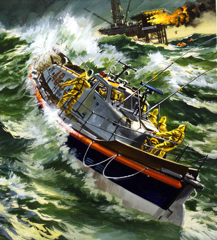 The RNLI (Original) (Signed) art by Sea (Wilf Hardy) at The Illustration Art Gallery