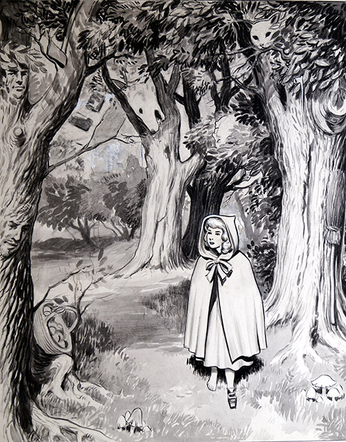 Little Red Riding Hood (Original) (Signed) by Don Harley Art at The Illustration Art Gallery