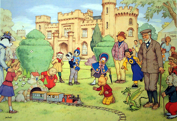 Rupert Bear: Open Day At the Squire's (Limited Edition Print) by John Harrold at The Illustration Art Gallery