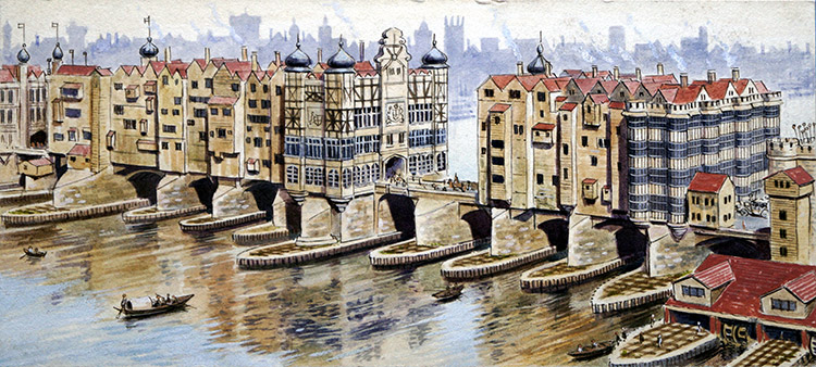 The Original London Bridge (Original) by Donald Hartley at The Illustration Art Gallery