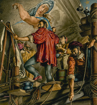Michelangelo Painting the Sistine Chapel  by Moebius