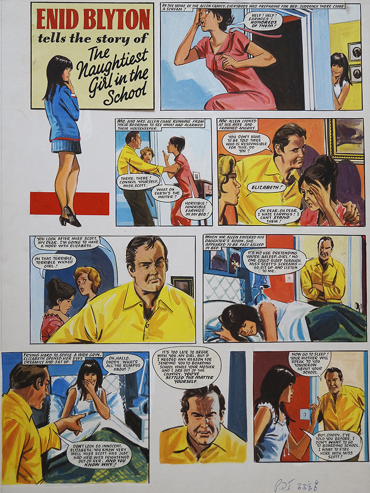 Enid Blyton's The Naughtiest Girl in the School: The Beginning (THREE pages) (Originals) art by Tony Higham Art at The Illustration Art Gallery