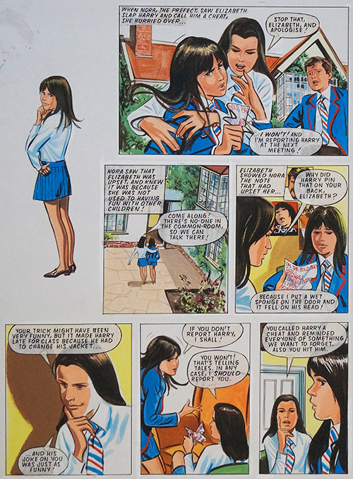 Enid Blyton's The Naughtiest Girl in the School: The Apology (THREE pages) (Originals) by Tony Higham at The Illustration Art Gallery