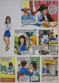 Enid Blyton's The Naughtiest Girl in the School: The Pound (THREE pages) art by Tony Higham