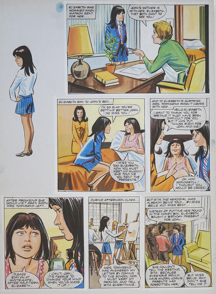 Enid Blyton's The Naughtiest Girl in the School: The Last Promise (THREE pages) (Originals) art by Tony Higham Art at The Illustration Art Gallery