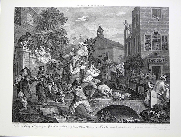Chairing the Member (Print) by William Hogarth at The Illustration Art Gallery