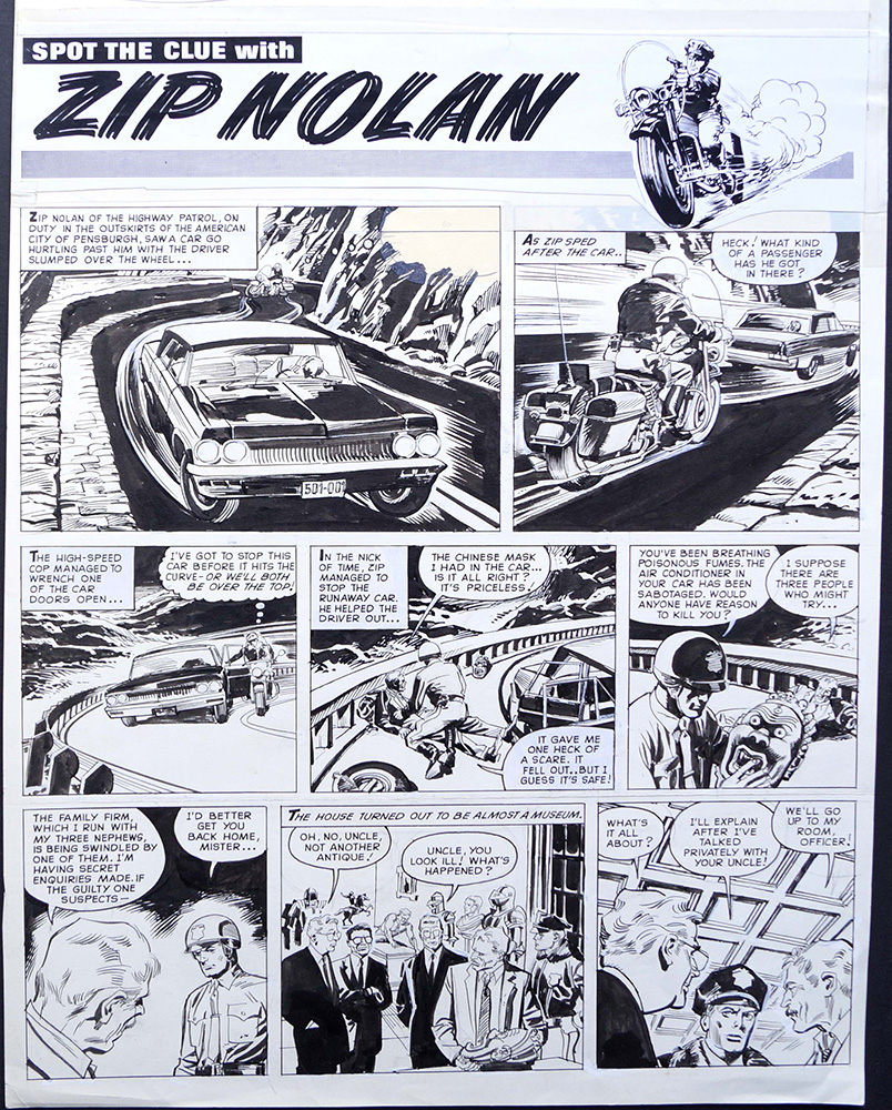 Zip Nolan - The Chinese Mask (TWO pages) (Originals) art by Fred Holmes Art at The Illustration Art Gallery