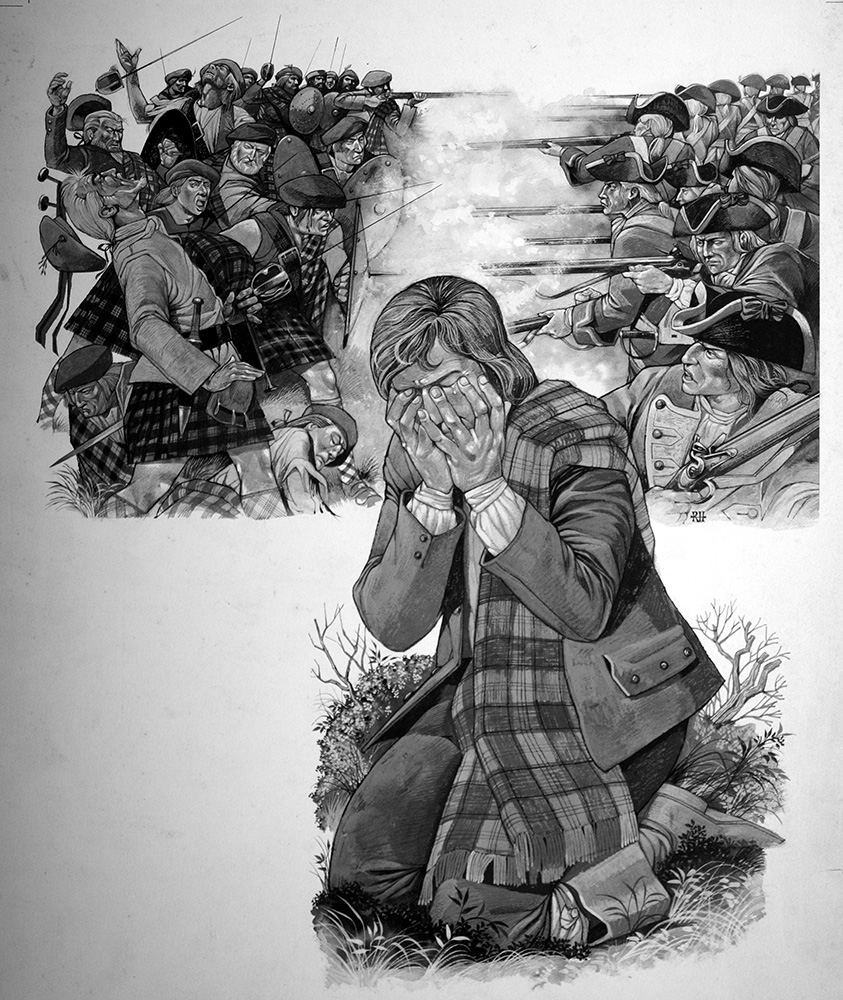 Visions of Disaster at Culloden (Original) (Signed) art by Richard Hook Art at The Illustration Art Gallery