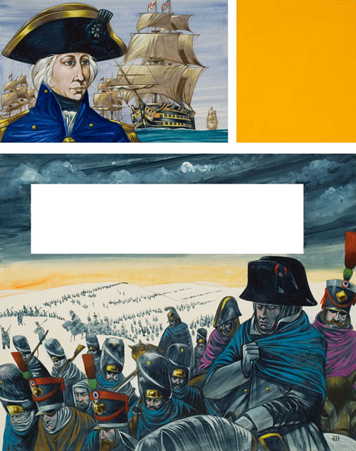 Horatio Nelson and Napoleon Bonaparte (Original) (Signed) by Richard Hook at The Illustration Art Gallery
