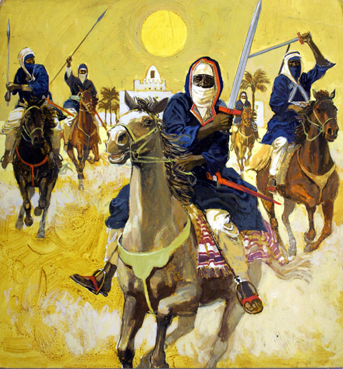 Arab Charge (Original) by Andrew Howat at The Illustration Art Gallery