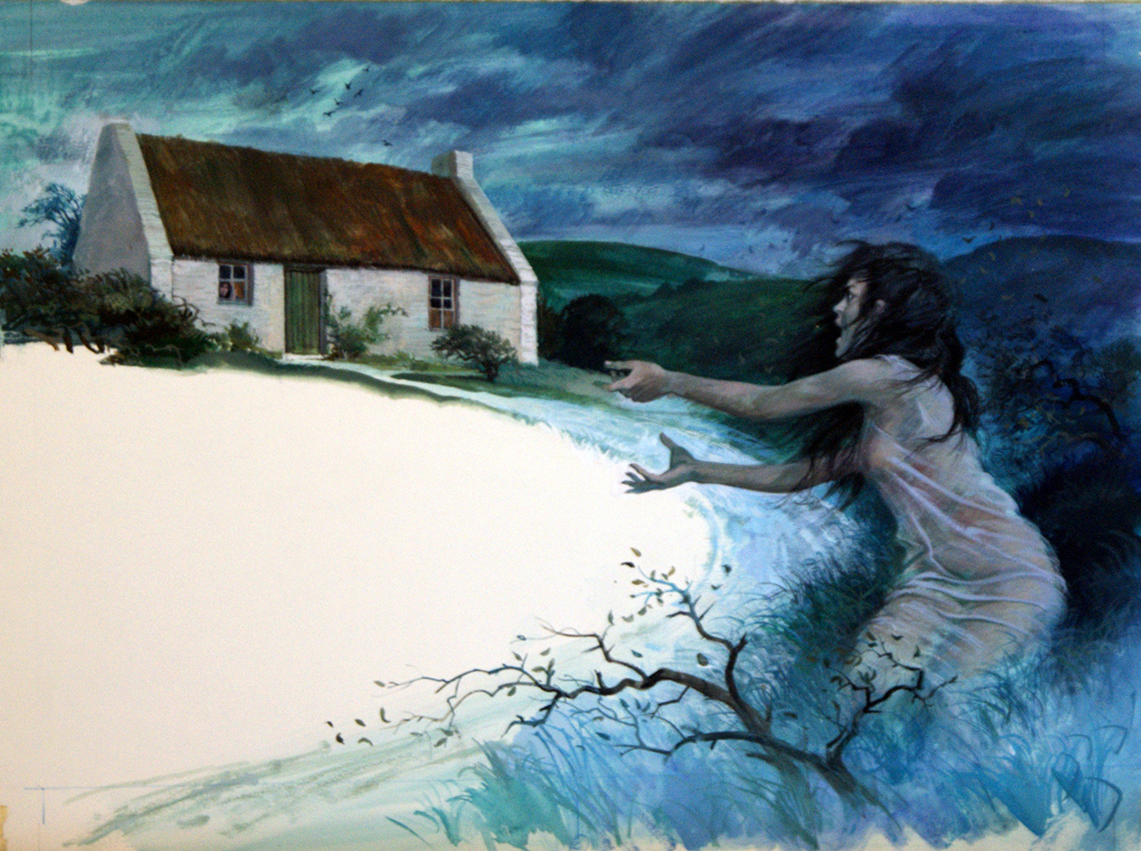 Ghost Haunting a Cottage (Original) art by British History (Howat) at The Illustration Art Gallery