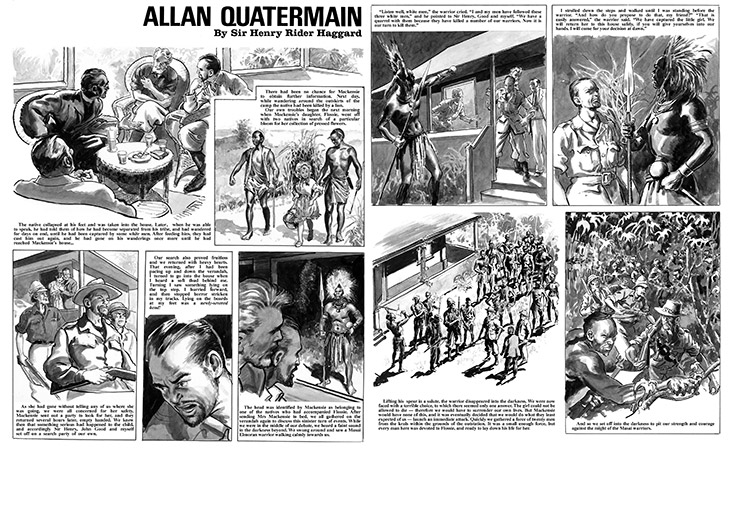 Allan Quatermain Pages 5 and 6 (TWO pages) (Originals) by Allan Quatermain (Mike Hubbard) at The Illustration Art Gallery