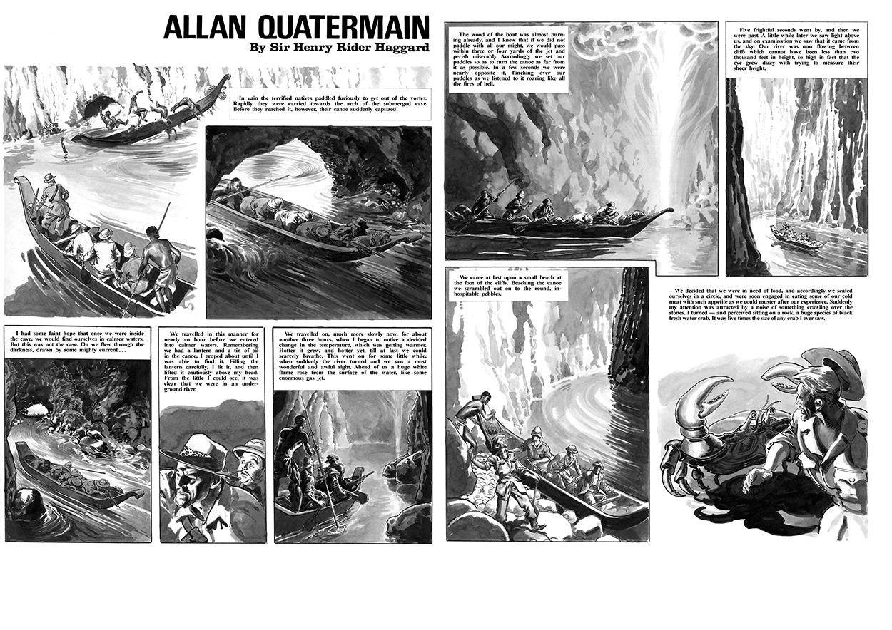 Allan Quatermain Pages 11 and 12 (TWO pages) (Originals) art by Allan Quatermain (Mike Hubbard) at The Illustration Art Gallery