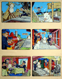 Gulliver Guinea-Pig and the Train (TWO pages) (Originals)