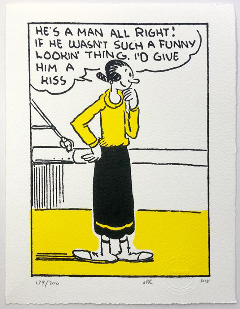 Olive Realises She Fancies Popeye (Limited Edition Print) (Signed) art by JPR Screenprints at The Illustration Art Gallery