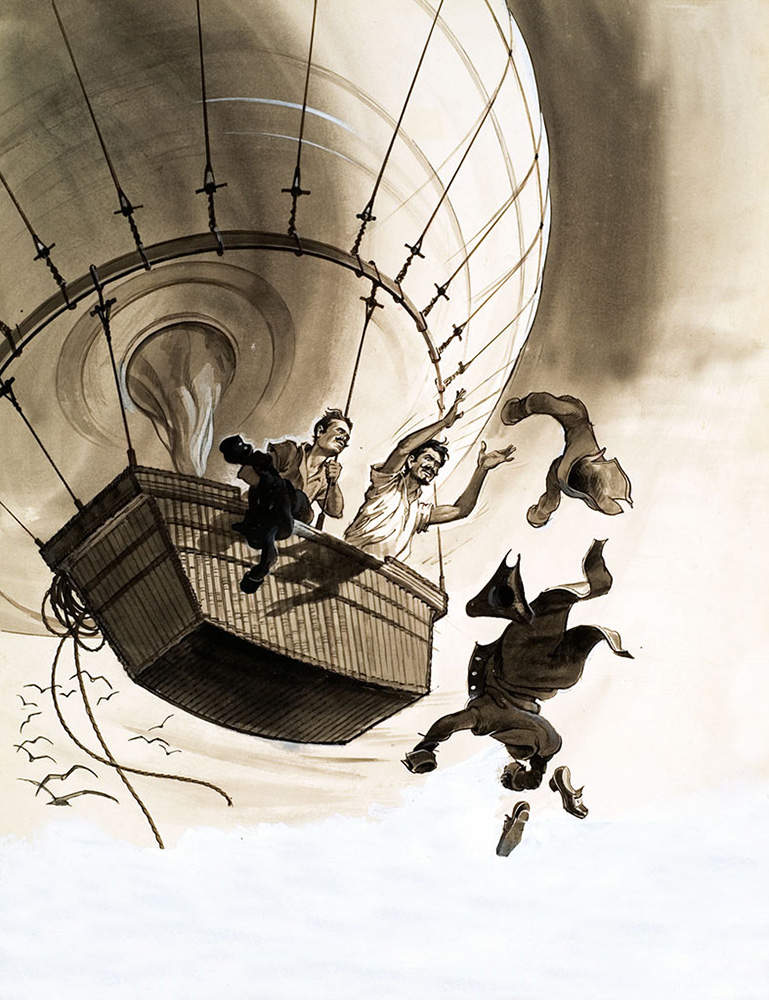 Across the Channel by Balloon (Original) art by British History (Peter Jackson) at The Illustration Art Gallery