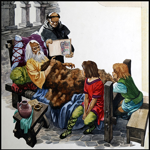 The Venerable Bede (Original) by British History (Peter Jackson) at The Illustration Art Gallery