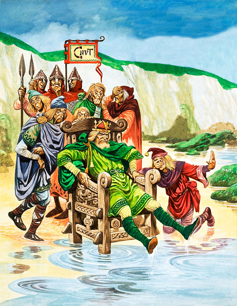 King Canute (Original) art by British History (Peter Jackson) at The Illustration Art Gallery