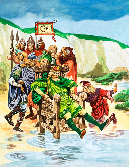 King Canute (Original) by British History (Peter Jackson) at The Illustration Art Gallery