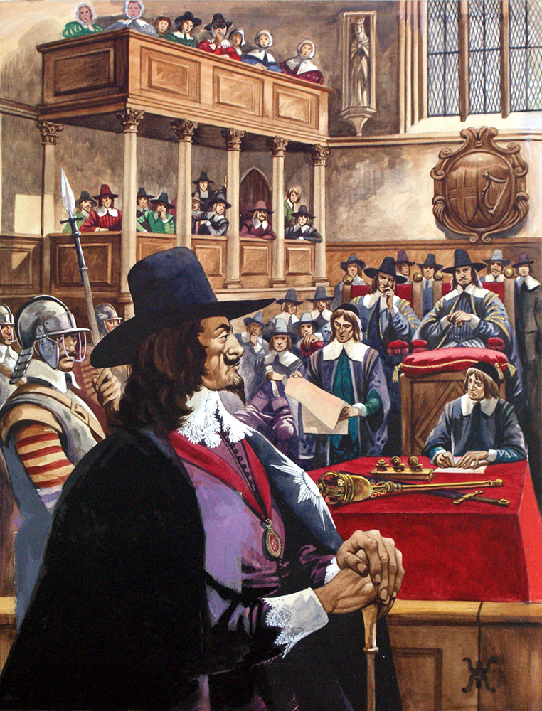 The Trial of King Charles I (Original) art by British History (Peter Jackson) at The Illustration Art Gallery