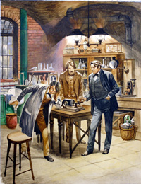 Thomas Edison Demonstrating the Phonograph (Original)