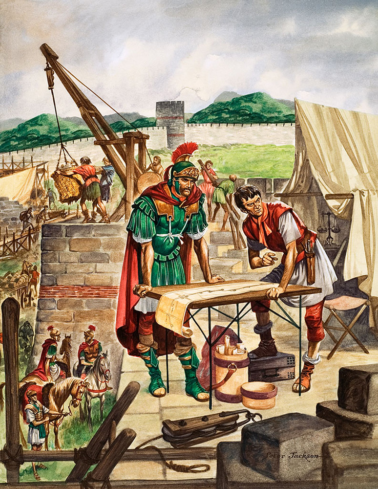 Building Hadrian's Wall by Peter Jackson at the Illustration Art Gallery