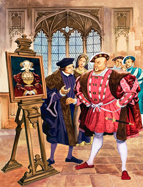 Henry VIII and Anne of  Cleves (Original) by British History (Peter Jackson) at The Illustration Art Gallery