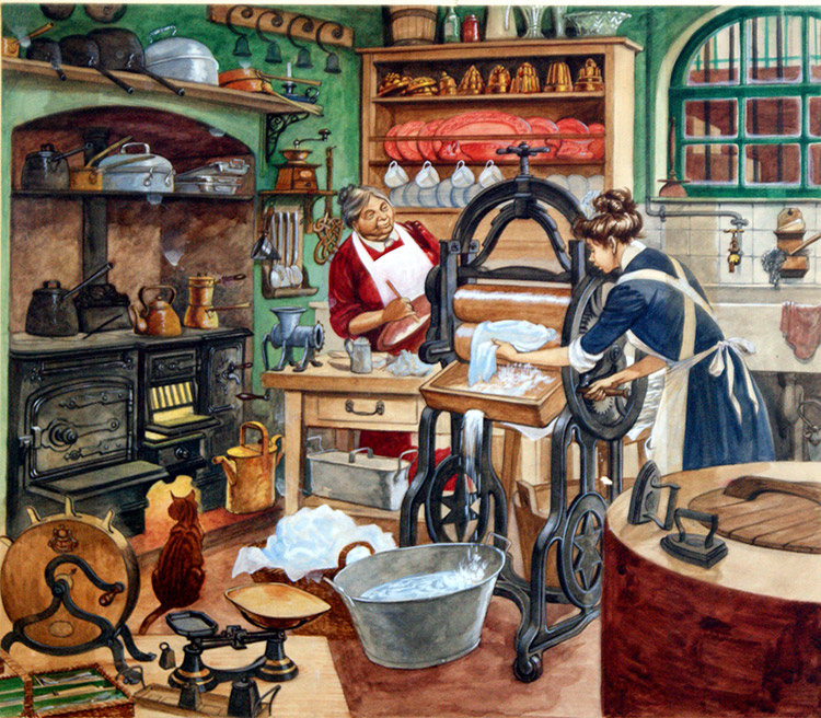 Once Upon A Time  In The Kitchen (Original) by British History (Peter Jackson) at The Illustration Art Gallery