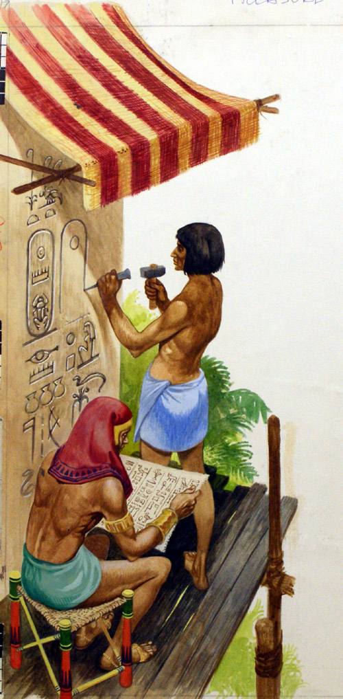 Egyptian Picture Writing (Original) by Peter Jackson at The Illustration Art Gallery
