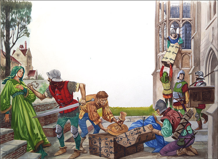 Looting (Original) by British History (Peter Jackson) at The Illustration Art Gallery