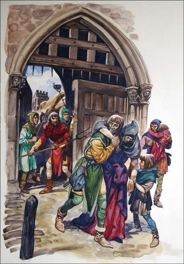 Victims of the Plague (Original) by British History (Peter Jackson) at The Illustration Art Gallery