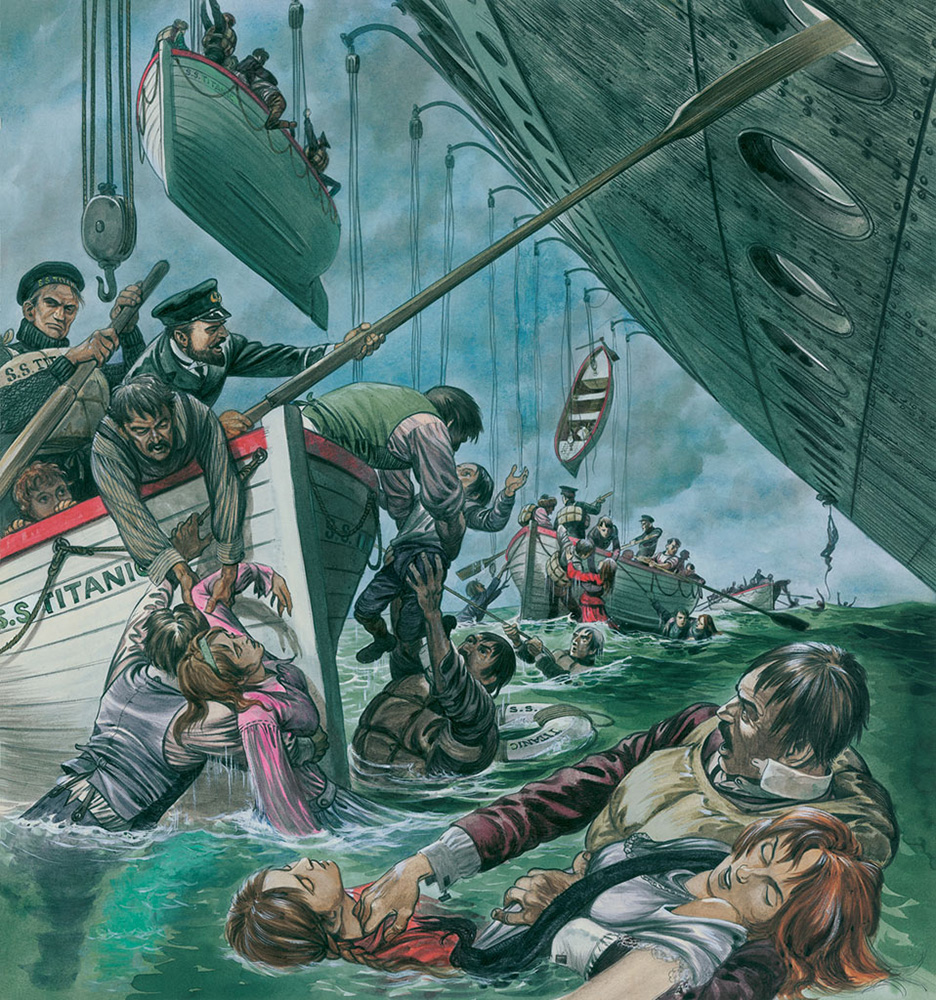 The Sinking of the Titanic (Original) art by British History (Peter Jackson) at The Illustration Art Gallery