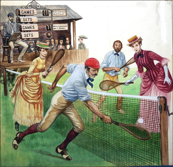 Anyone For Tennis? (Original) by British History (Peter Jackson) at The Illustration Art Gallery