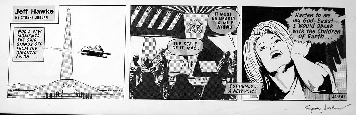 Jeff Hawke daily strip 4921 (Original) (Signed) art by Sydney Jordan at The Illustration Art Gallery