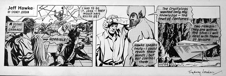 Jeff Hawke daily strip 4994 (Original) (Signed) by Sydney Jordan at The Illustration Art Gallery