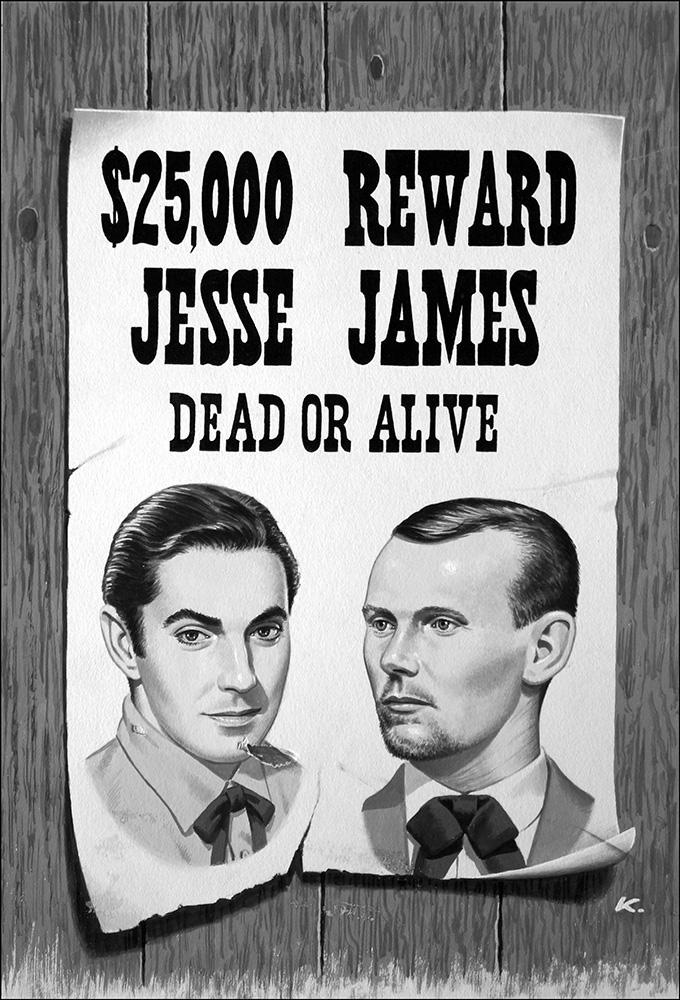 Jesse James (Original) (Signed) art by John Keay Art at The Illustration Art Gallery