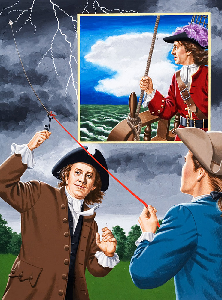 What did William Dampier and Benjamin Franklin have in Common? (Original) art by John Keay Art at The Illustration Art Gallery