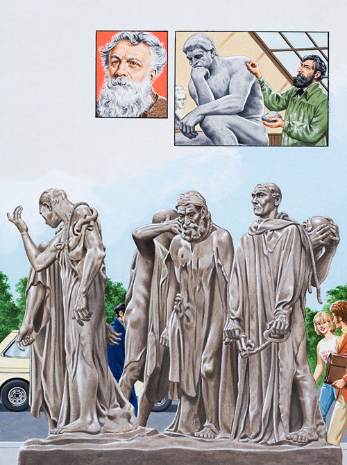 Rodin's The Burghers of Calais (Original) by John Keay at The Illustration Art Gallery