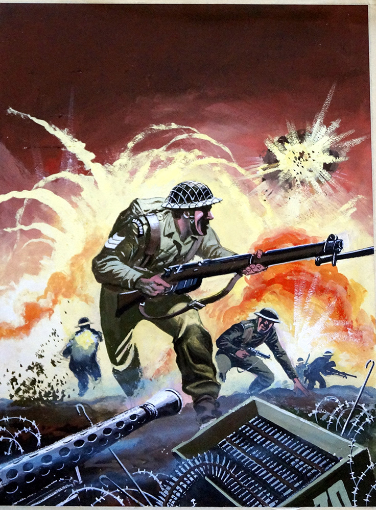 War Picture Library cover #324 (Original) art by B Knight at The Illustration Art Gallery