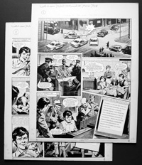 Number 13 Marvel Street - Car Chase (TWO pages) art by Bill Lacey