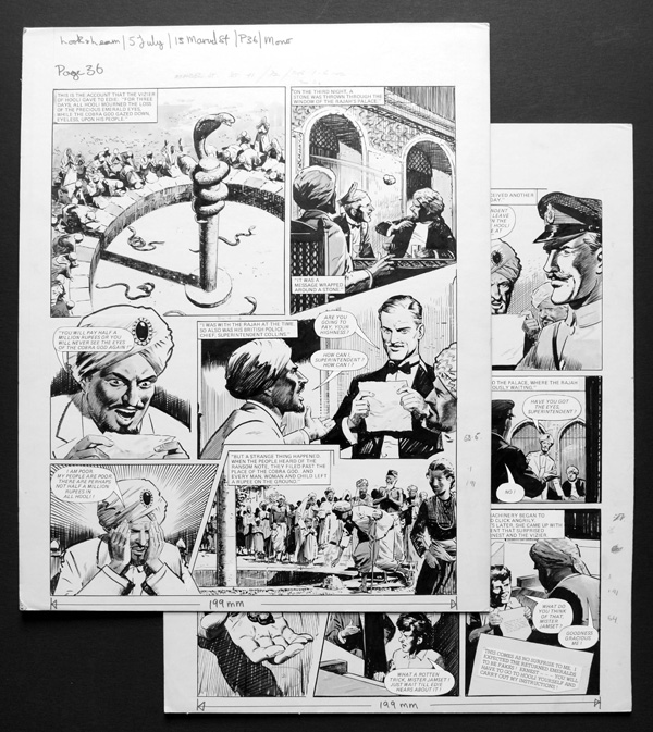 Number 13 Marvel Street - The Rajah (TWO pages) (Originals) by Number 13 Marvel Street (Bill Lacey) at The Illustration Art Gallery