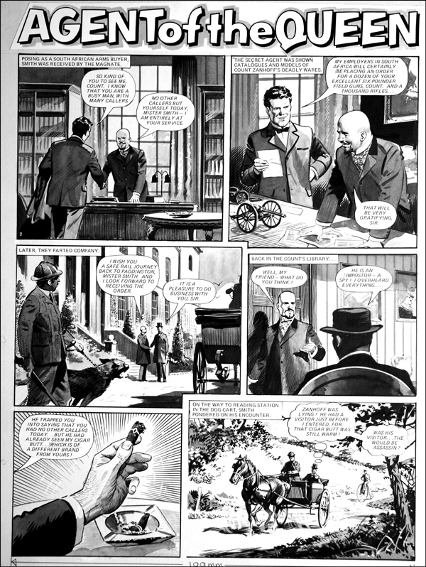 Agent of the Queen - Penny Farthing (TWO pages) (Originals) by Agent of the Queen (Bill Lacey) at The Illustration Art Gallery